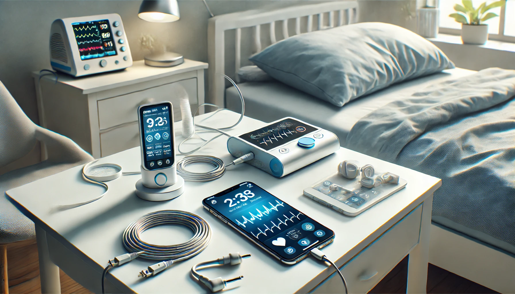 Technician setting up a remote monitoring device