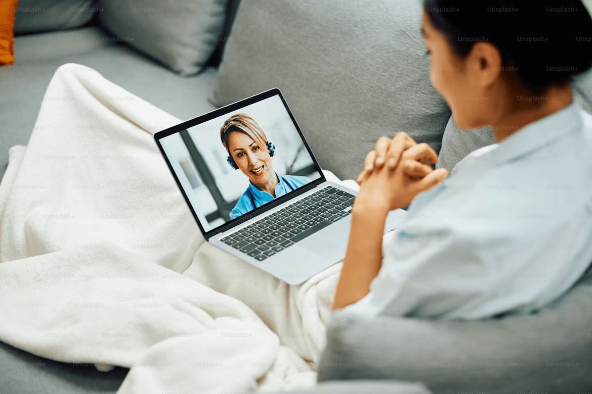 Telehealth session interrupted due to poor internet connection